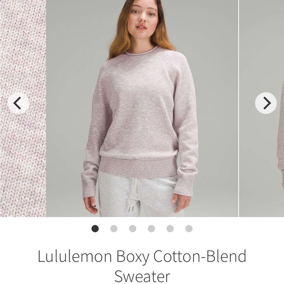 NWOT Lululemon Boxy Cotton-Blend Velvet Dust Gray Lavender Sweater size medium - Picture 8 of 8